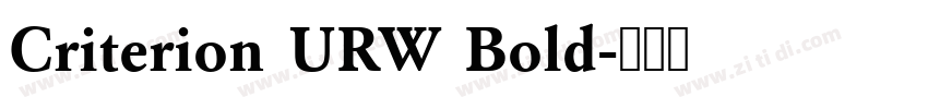Criterion URW Bold字体转换